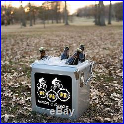 Beers & Gears 13qt Retro Metal Ice Chest/Cooler