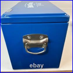 Best Foods Promo Retro Ice Chest Metal Cooler Box Blue with Bottle Opener
