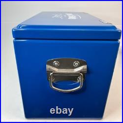Best Foods Promo Retro Ice Chest Metal Cooler Box Blue with Bottle Opener