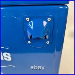 Best Foods Promo Retro Ice Chest Metal Cooler Box Blue with Bottle Opener
