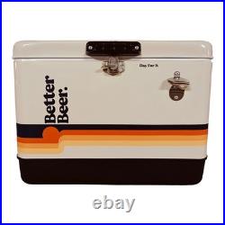 Better Beer 54Qt Vintage Cooler Heavy Duty, Insulated, with Drain & Bottle Opener