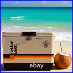 Better Beer 54Qt Vintage Cooler Heavy Duty, Insulated, with Drain & Bottle Opener