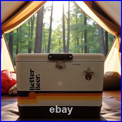 Better Beer 54Qt Vintage Cooler Heavy Duty, Insulated, with Drain & Bottle Opener