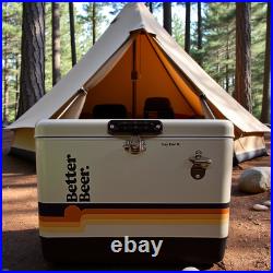 Better Beer 54Qt Vintage Cooler Heavy Duty, Insulated, with Drain & Bottle Opener