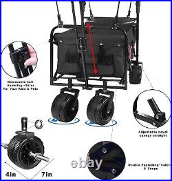 Black Heavy Duty Collapsible Wagon Cart Cooler Bag Outdoor Folding Utility