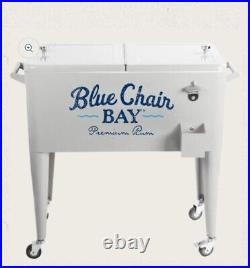 Blue Chair Bay Rum White 75L Retro Cooler Custom Metal Cooler