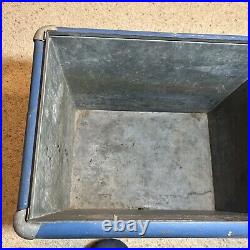 Blue Pepsi-Cola Vintage Ice Chest Cooler Vintage Metal Aluminum 1950's