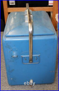 Blue Pepsi-Cola Vintage Ice Chest Cooler with Tray (Vintage) Metal Aluminum 1950's