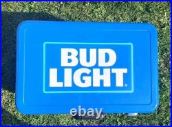 Brand New Bud Light 54 Quart Stainless Steel Hard Cooler Metal Latch