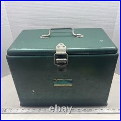 Brooklure Spiegel Tops In Sports Vintage Metal Green Cooler RARE