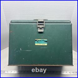 Brooklure Spiegel Tops In Sports Vintage Metal Green Cooler RARE