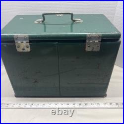 Brooklure Spiegel Tops In Sports Vintage Metal Green Cooler RARE