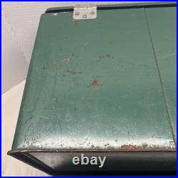 Brooklure Spiegel Tops In Sports Vintage Metal Green Cooler RARE