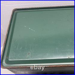 Brooklure Spiegel Tops In Sports Vintage Metal Green Cooler RARE