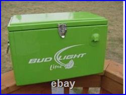 Bud Light Lime Metal Insulated Cooler Ice Chest