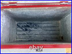Budweiser King of Beers Vintage Red Metal Cooler