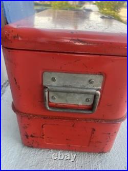 Budweiser King of Beers Vintage Red Metal Cooler