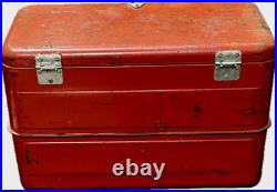 Budweiser King of Beers Vintage Red Metal Cooler