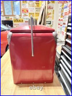 COCA COLA ALL METAL ICE CHEST COOLER WITH BOTTLE OPENER Clean