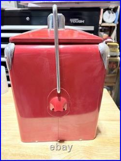 COCA COLA ALL METAL ICE CHEST COOLER WITH BOTTLE OPENER Clean