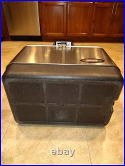 COLEMAN 54 Quart STAINLESS STEEL COOLER ICE CHEST Camping Fishing