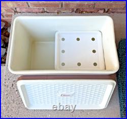 COLEMAN Brown/ Tan Cooler Diamond Logo Metal Bar Handle Latch Vintage Rare, EXC