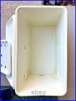 COLEMAN Brown/ Tan Cooler Diamond Logo Metal Bar Handle Latch Vintage Rare, EXC