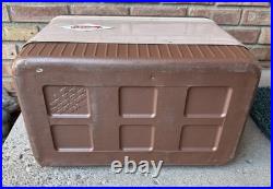 COLEMAN Brown/ Tan Cooler Diamond Logo Metal Bar Handle Latch Vintage Rare, EXC