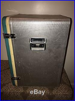 COLEMAN METAL DIAMOND COOLER VINTAGE 1950's UPRIGHT GREEN STAND UP CAMPING