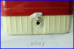 COLEMAN Red Cooler Diamond Logo Metal Bar Handle Latch Vintage Rare