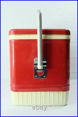 COLEMAN Red Cooler Diamond Logo Metal Bar Handle Latch Vintage Rare