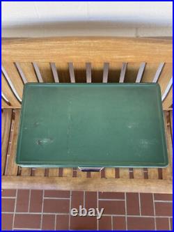 COLEMAN Vintage Green Steel 1970's Ice Chest Cooler Collectible Good Condition COLEMAN Vintage Green Steel 1970's Ice Chest Cooler Collectible Good Condition