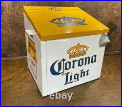 CORONA LIGHT Metal Beer Cooler / Insulated Party Ice Chest Mancave Patio