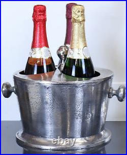 Champagne Wine Bucket Metal Bar Cooler Ice Bucket 3 Bottle Section With LID