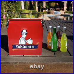Classical Metal Ice Chest Yakimoto 14QT Cooler for Camping Traveling BBQ RV