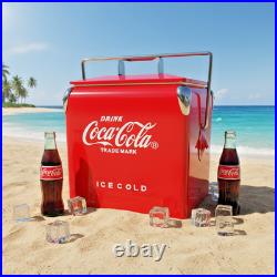 Coca-Cola 13L/14Qt Red Classic Edition, Insulated Storage Ice Box for Carbonated