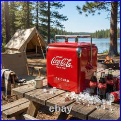 Coca-Cola 13L Retro Metal Cooler fits 18 Cans Best Winter Gift for Men & Decor