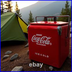Coca-Cola 14Qt Retro Metal Cooler Box With Minor Dents Special Discount