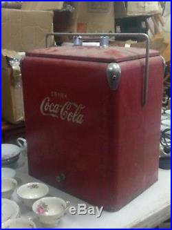 Coca Cola ACTON Metal Chest Cooler Vintage