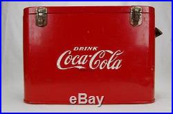 Coca Cola Airline Drink Cooler Coke Metal Chest Red Icebox Bottle Opener