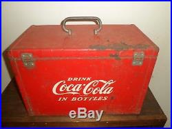 Coca Cola Antique Metal Display Cooler Soda Coke Advertising 1950's Made in USA