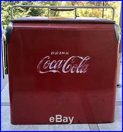 Coca Cola Coke Cooler Vintage 1950s Metal Ice Chest Cooler Tray Insert Embossed