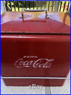 Coca Cola Coke Cooler Vintage 1950s Metal Ice Chest Cooler Tray Insert Embossed