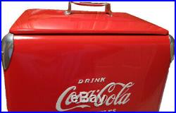 Coca-Cola Coke Vintage Restored Retro Large Metal Cooler Really NICE