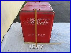 Coca Cola Cooler Ice Store Soda Pop Metal Coke Antique Westinghouse Bottles USA