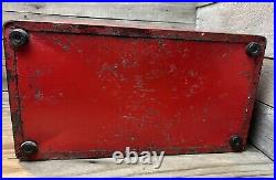 Coca Cola Cooler Vintage 1950s Painted Metal Solid Advertising Piece MidMod AsIs