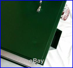 Coca-Cola Green Metal Rolling Ice Box/ Display Cooler Cart