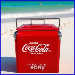 Coca-Cola Metal 14Qt Portable Outdoor Cooler, Retro style for Camping Beach Coca-Cola Metal 14Qt Portable Outdoor Cooler, Retro style for Camping Beach
