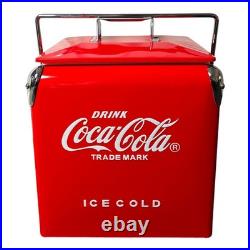 Coca-Cola Metal 14Qt Portable Outdoor Cooler, Retro style for Camping Beach Coca-Cola Metal 14Qt Portable Outdoor Cooler, Retro style for Camping Beach
