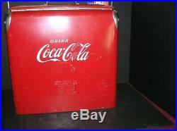 Coca-Cola Metal Cooler, Acton Mfg. Co. With Drain Plug & Built-in Bottle Opener